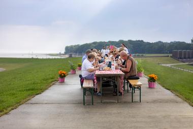Frühstück auf dem Deich in Dangast