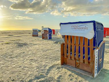 Strandkörbe am Strand von Bensersiel
