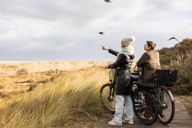 Fahrrad fahren in den Dünen auf Borkum